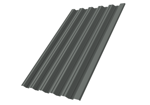 Профнастил НС35R 0,45 ПЭ RAL 7005 мышино-серый | Металлобаза Волхонка