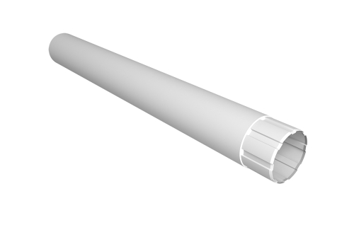 Труба круглая Ø90 Vortex Mix 3 м PE RAL 9003 сигнальный белый | Металлобаза Волхонка