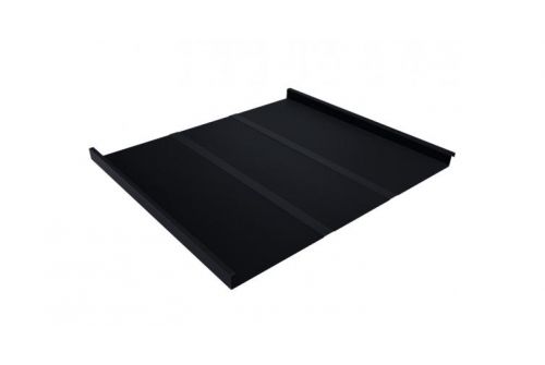Фальц двойной стоячий Line Grand Line 0,5 GreenCoat Pural BT, matt с пленкой на замках RR 33 черный (RAL 9005 черный) | Металлобаза Волхонка