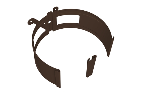 Крепление трубы круглой Vortex Project 146мм на дерево RAL 8017 | Металлобаза Волхонка