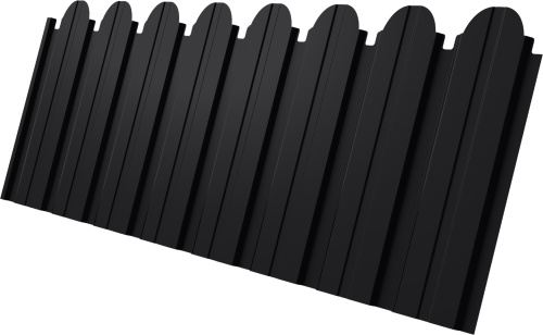 Профнастил C10B фигурный 0,5 Velur RAL 9005 черный | Металлобаза Волхонка