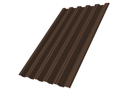 Профнастил НС35R 0,5 PurLite матовый RAL 8017 шоколад | Металлобаза Волхонка