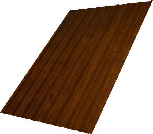 Профнастил С10A 0,45 Принт Премиум Золотой дуб насыщенный Фреш TwinColor | Металлобаза Волхонка