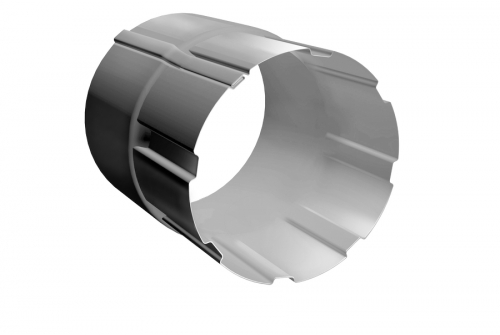 Соединитель трубы Grand Line 90 мм RAL 9003 сигнальный белый | Металлобаза Волхонка