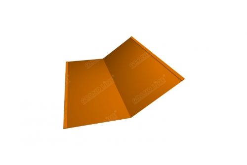 Планка ендовы нижней 300х300 0,45 PE с пленкой RAL 2004 оранжевый | Металлобаза Волхонка
