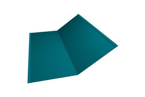 Планка ендовы нижней 300х300 0,45 PE с пленкой RAL 5021 водная синь | Металлобаза Волхонка