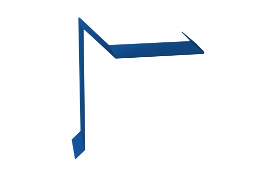 Планка ветровая для мягкой кровли двойная завальцовка 60х30х90 0,45 PE с пленкой RAL 5005 сигнальный синий | Металлобаза Волхонка