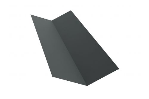 Планка ендовы верхней 145х145 0,45 PE с пленкой RAL 7005 мышино-серый | Металлобаза Волхонка