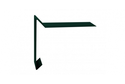 Планка ветровая для мягкой кровли 100х20х100 0,5 Velur RAL 6005 зеленый мох | Металлобаза Волхонка