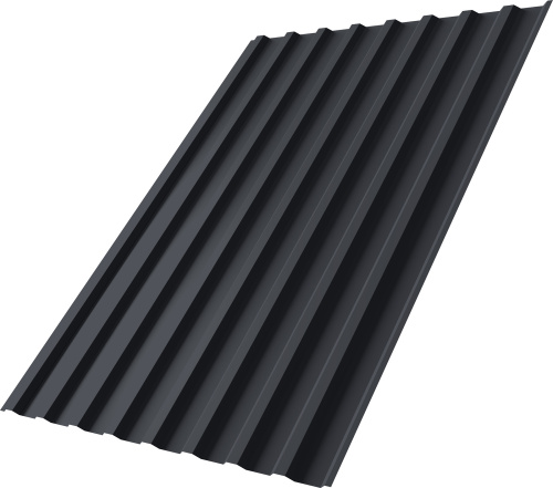 Профнастил С20B 0,5 PurPro RAL 7024 мокрый асфальт | Металлобаза Волхонка