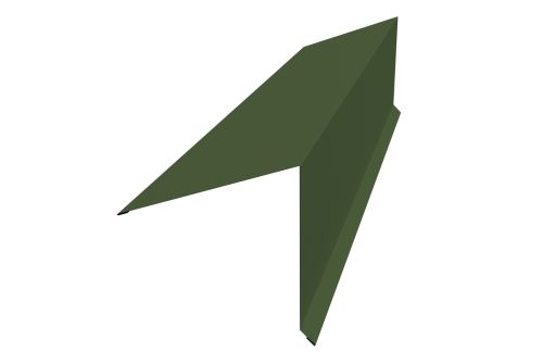 Планка конька односкатной кровли Grand Line 180x160 0,5 Velur RAL 6020 хромовая зелень | Металлобаза Волхонка