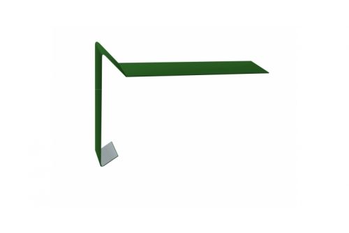 Планка ветровая для мягкой кровли 100х20х70 0,4 PE с пленкой RAL 6005 зеленый мох | Металлобаза Волхонка