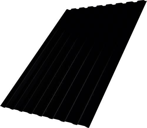 Профнастил С20A 0,5 Velur RAL 9005 черный | Металлобаза Волхонка