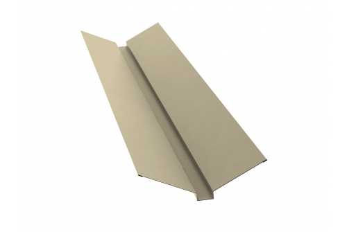 Планка ендовы верхней 115х30х115 0,5 Satin с пленкой RAL 1015 светлая слоновая кость | Металлобаза Волхонка