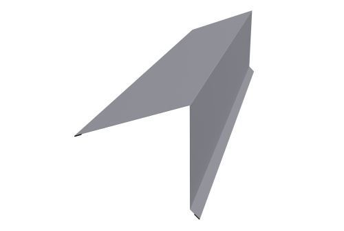 Планка конька односкатной кровли 180x160 0,45 PE с пленкой RAL 7004 сигнальный серый | Металлобаза Волхонка