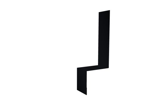 Планка примыкание боковое фальц Grand Line 0,5 Velur RAL 9005 черный | Металлобаза Волхонка