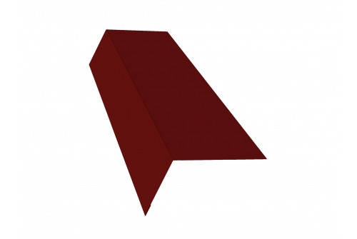 Планка карнизная широкая 100х85 0,5 Satin с пленкой RAL 3011 коричнево-красный | Металлобаза Волхонка