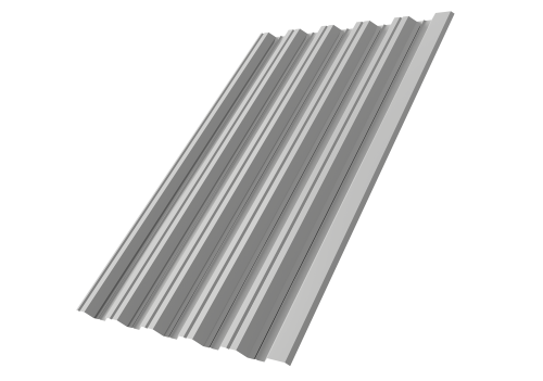 Профнастил НС35R 0,45 Drap TX RAL 7047 телегрей 4 | Металлобаза Волхонка