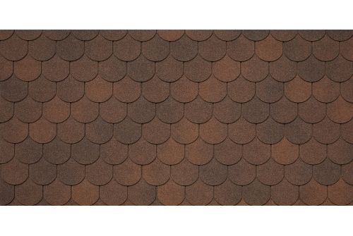 Битумная черепица TEGOLA ASSISI marrone 434 (коричневый) | Металлобаза Волхонка