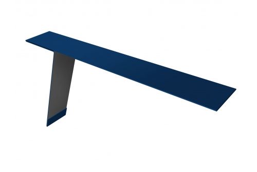 Планка карнизная фальц 130х80 0,5 Satin с пленкой RAL 5005 сигнальный синий | Металлобаза Волхонка