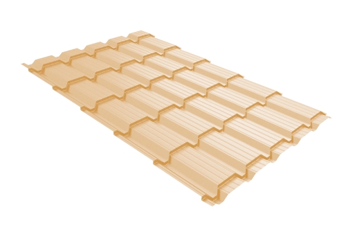 Металлочерепица Верховье квадро профи 0,45 Полиэстер RAL 1014 слоновая кость | Металлобаза Волхонка