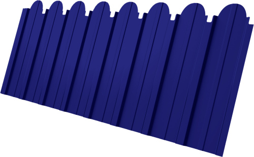 Профнастил C10A фигурный 0,45 ПЭ RAL 5002 ультрамариново-синий | Металлобаза Волхонка