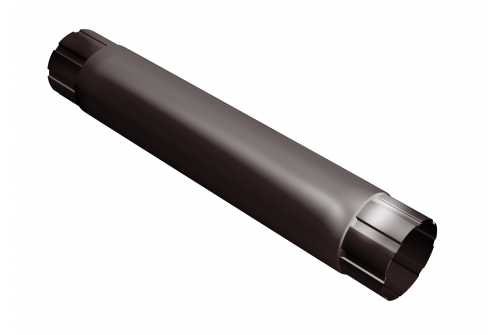 Труба круглая соединительная Grand Line 90мм 1м RAL 8017 шоколад | Металлобаза Волхонка