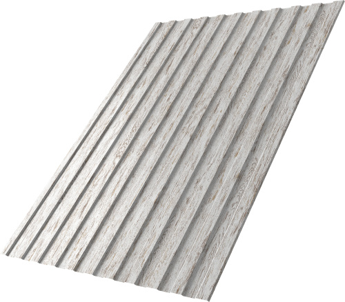 Профнастил С8A в02 0,45 Принт Элит Снежное дерево TwinColor | Металлобаза Волхонка