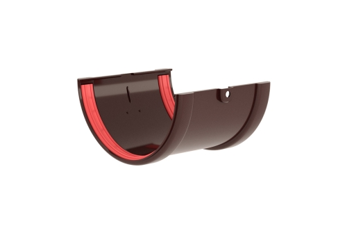 Соединитель желобов Классика 120 ПВХ Grand Line шоколадный (RAL 8017) | Металлобаза Волхонка