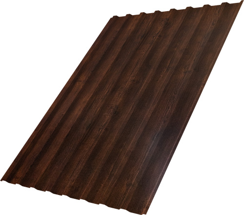 Профнастил С20B 0,45 Принт Премиум Бразильская вишня темная Фреш TwinColor | Металлобаза Волхонка