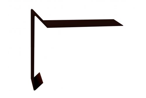 Планка ветровая для мягкой кровли 100х20х100 0,5 Quarzit с пленкой RR 32 темно-коричневый | Металлобаза Волхонка