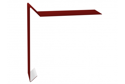 Планка ветровая для мягкой кровли 130х25х100 0,45 PE с пленкой RAL 3011 коричнево-красный | Металлобаза Волхонка