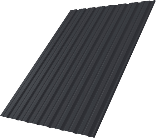 Профнастил С10R 0,5 PurPro RAL 7024 мокрый асфальт | Металлобаза Волхонка