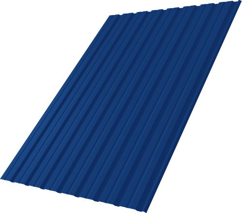 Профнастил С10R 0,4 ПЭ RAL 5005 сигнальный синий | Металлобаза Волхонка