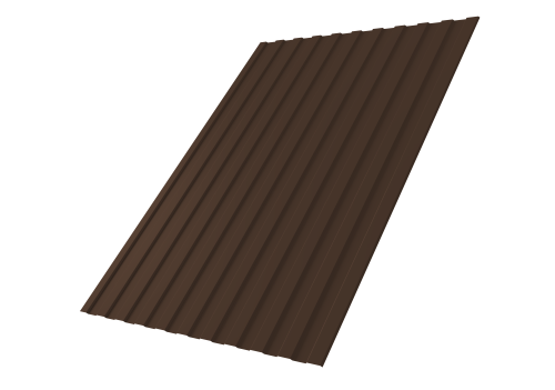 Профнастил С8A в02 0,4 ПЭ матовый RAL 8017 шоколад | Металлобаза Волхонка