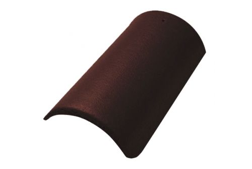 Коньковая черепица с зажимом Braas коричневый | Металлобаза Волхонка