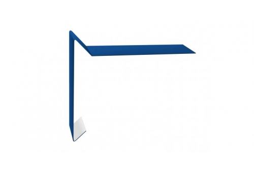 Планка ветровая для мягкой кровли 100х20х100 0,5 Satin с пленкой RAL 5005 сигнальный синий | Металлобаза Волхонка