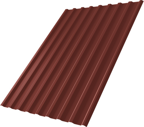 Профнастил С20R 0,45 ПЭ RAL 3009 оксидно-красный | Металлобаза Волхонка