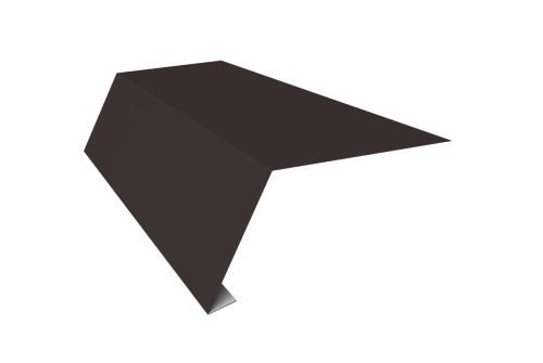 Планка карнизная для мягкой кровли 65х50 Фартук S1 карнизный 0,45 Drap RR 32 темно-коричневый | Металлобаза Волхонка