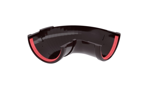 Угол желоба составной 90-150 град.Классика 120 ПВХ Grand Line коричневый (RR 32) | Металлобаза Волхонка