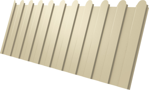 Профнастил С8A в02 фигурный 0,45 ПЭ с пленкой RAL 1015 светлая слоновая кость | Металлобаза Волхонка