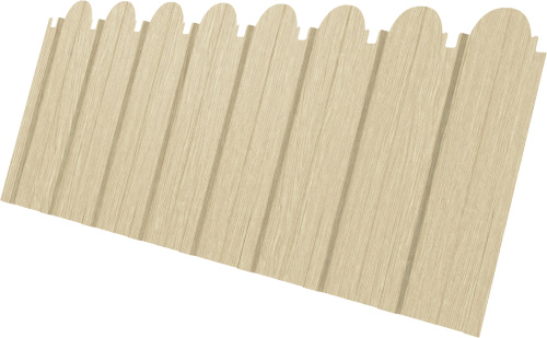 Профнастил C10A фигурный 0,45 Принт Элит Молочное дерево TwinColor | Металлобаза Волхонка