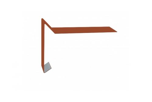 Планка ветровая для мягкой кровли 100х20х70 0,45 PE с пленкой RAL 8004 терракота | Металлобаза Волхонка