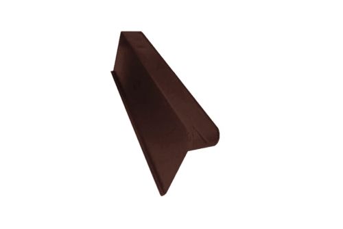 Боковая облегченная черепица левая Braas коричневый | Металлобаза Волхонка