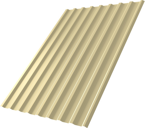 Профнастил С20R 0,45 ПЭ RAL 1014 слоновая кость | Металлобаза Волхонка