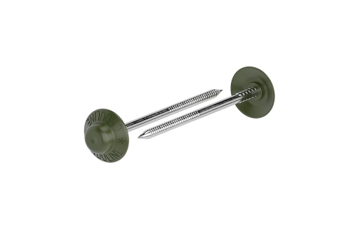 Гвозди с литой шляпкой Ондулин 70 мм зеленые | Металлобаза Волхонка