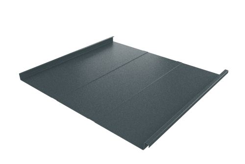 Фальц двойной стоячий Line 0,5 Satin Мatt с пленкой на замках RAL 7016 серый антрацит | Металлобаза Волхонка