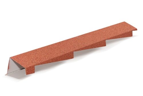 Планка фронтонная левая AeroDek Tradition античный красный | Металлобаза Волхонка