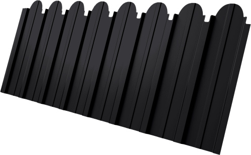 Профнастил C10A фигурный 0,5 Velur RAL 9005 черный | Металлобаза Волхонка