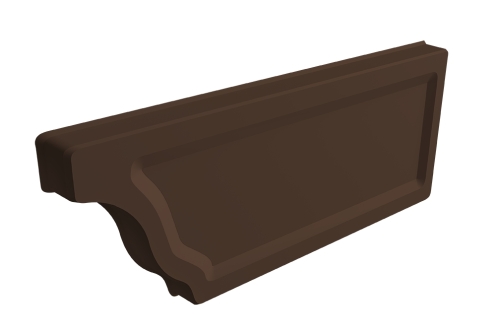 Заглушка желоба правая Vortex Project 210мм RAL 8017 шоколад | Металлобаза Волхонка